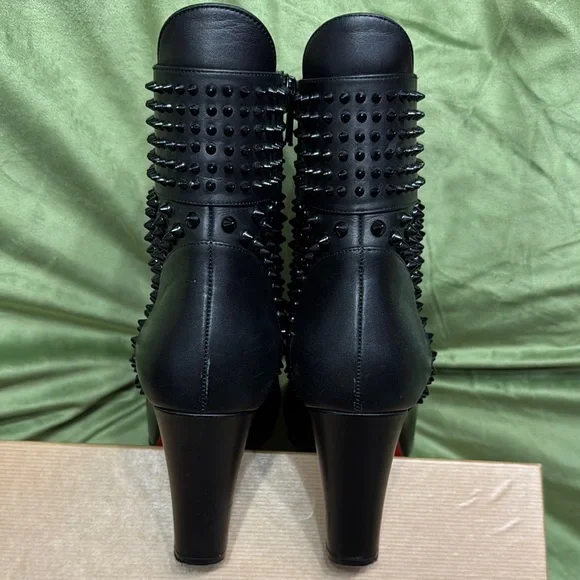 Christian Louboutin Black Studded Women's Boots - Picture 6 of 8